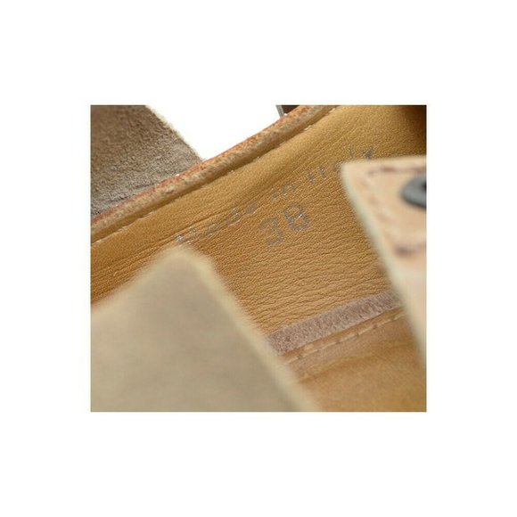 Acne Studio Taupe Leather Lace Up Platform Heels 38 - Picture 7 of 7